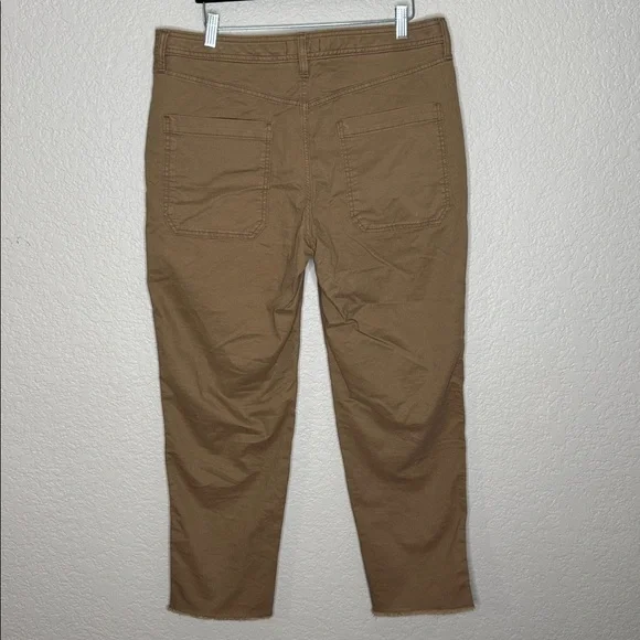 NWOT Banana Republic Slim Mid-Rise Ankle Chino Size 12 Khaki Tan - Picture 5 of 6